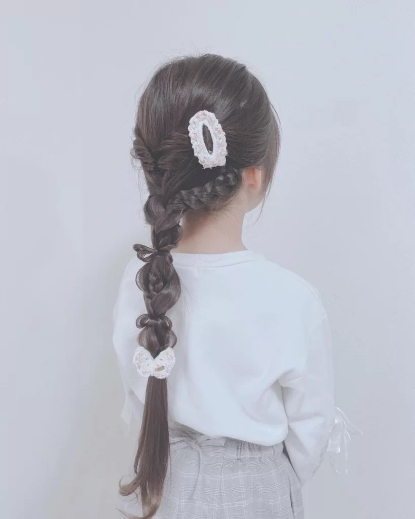 french braid gaya rambut kepang anak perempuan 