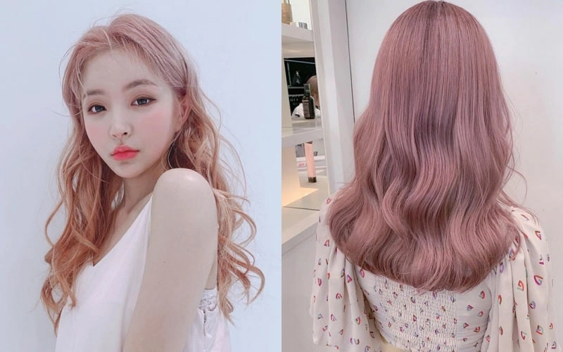 cat warna rambut strawberry honey milk tea hair color