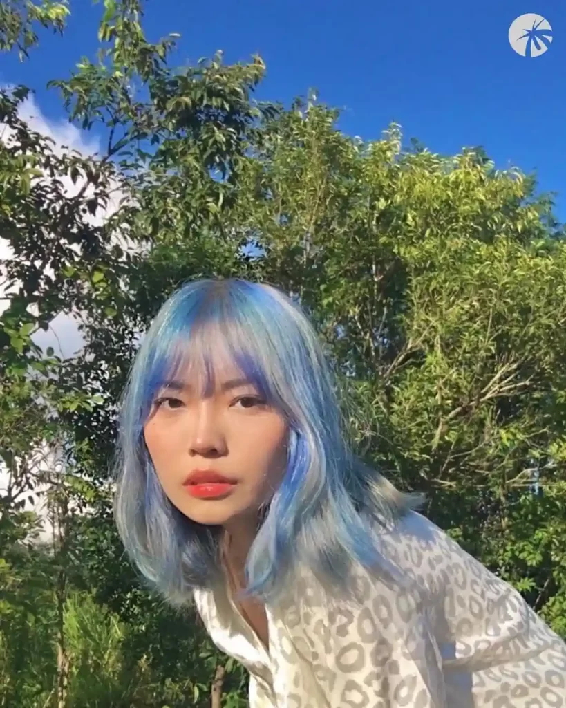 warna rambut pastel sky blue