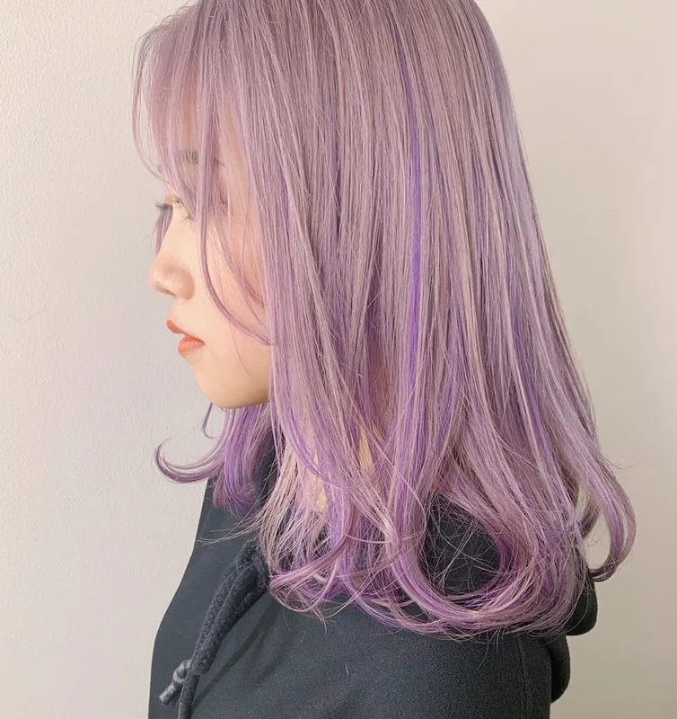 warna rambut ungu lilac