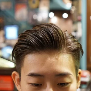 model rambut korea tipis samping side part