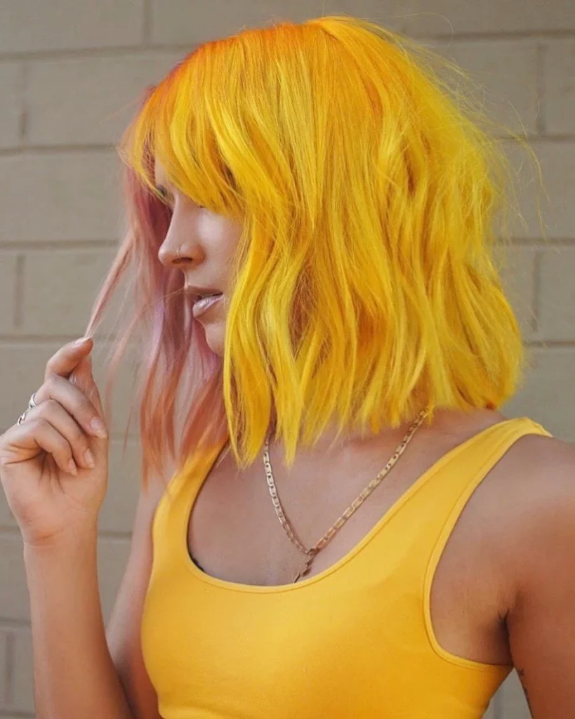 pastel lemon rambut warna kuning