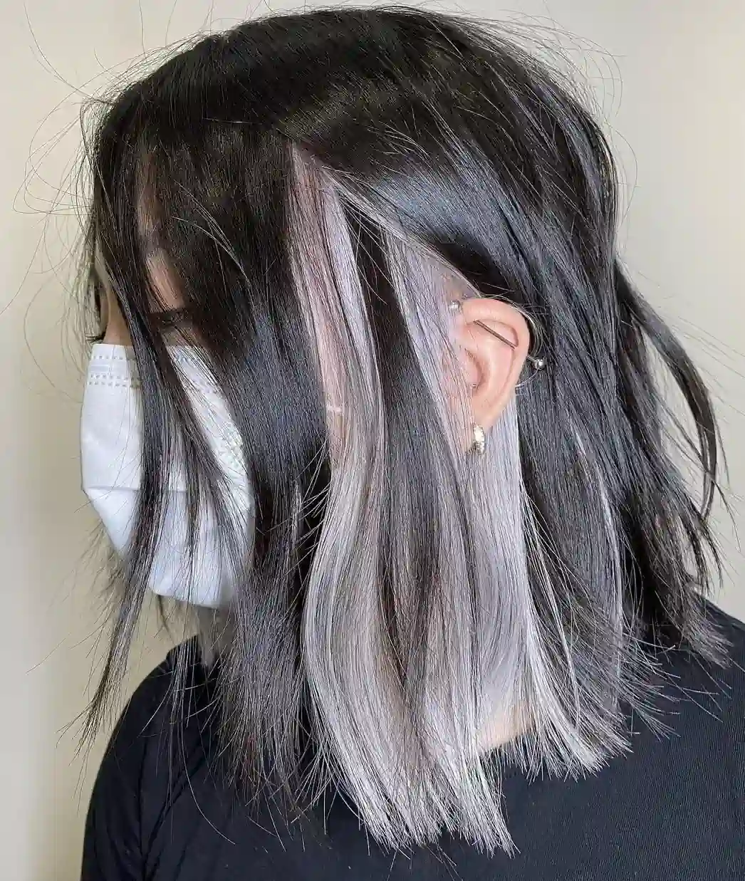 warna rambut tersembunyi ash grey