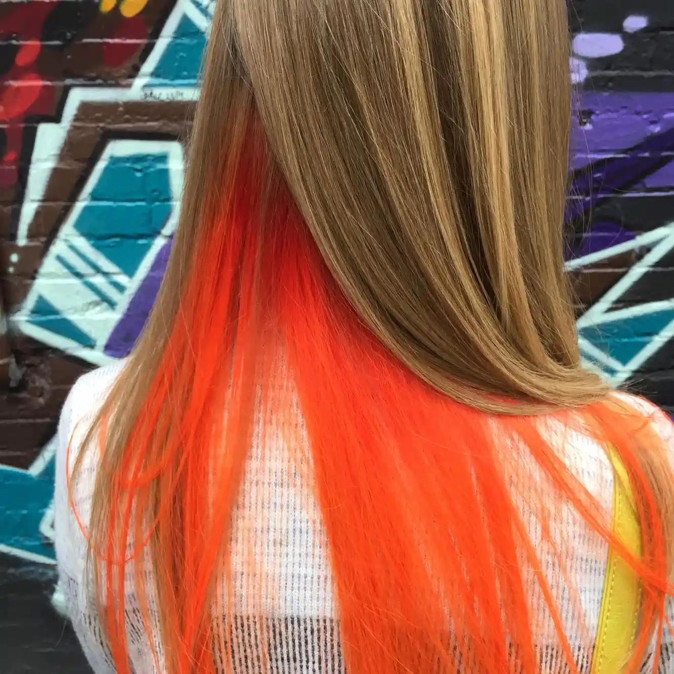 warna rambut tersembunyi orange