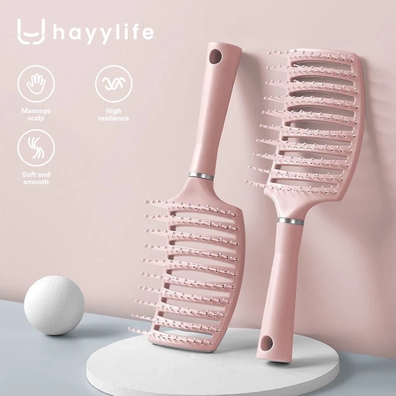 Hayylife Sisir Rambut Anti Rontok Model Melengkung